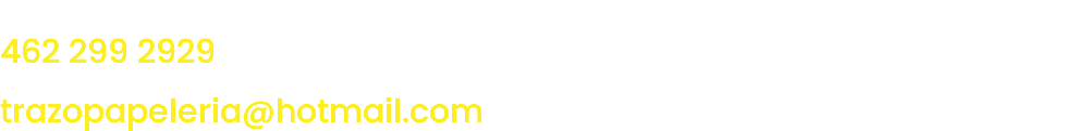 Envíanos un whatsapp al 462 299 2929 Ó UN CORREO A trazopapeleria@hotmail.com